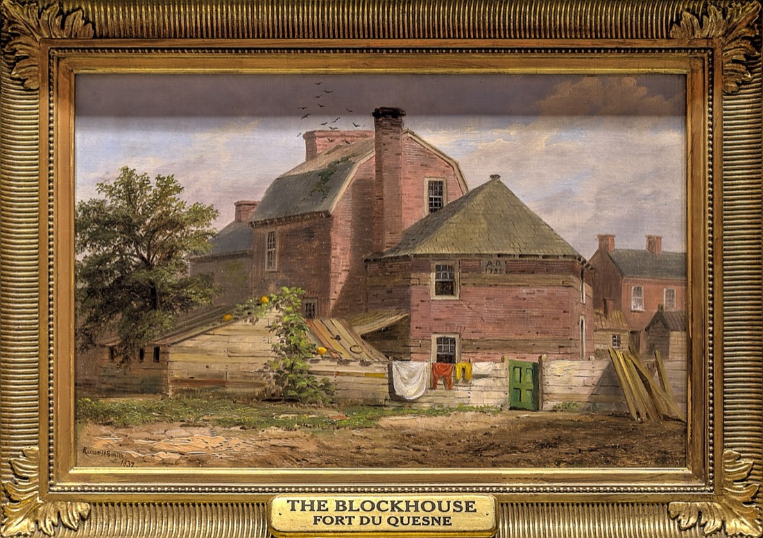 The Blockhouse at Fort Duquesne, painted by Russell Smith in 1832